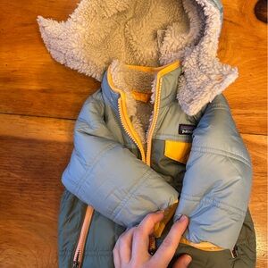 Patagonia Kids' Jacket in Blue and Yellow